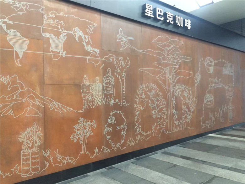 水满乡耐候钢幕墙